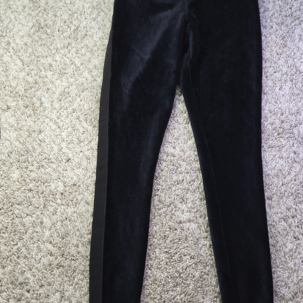 Vineyard Vines XXS Cord Velvet Leggings Jet Black Tuxedo Stripe NWT - Picture 4 of 4